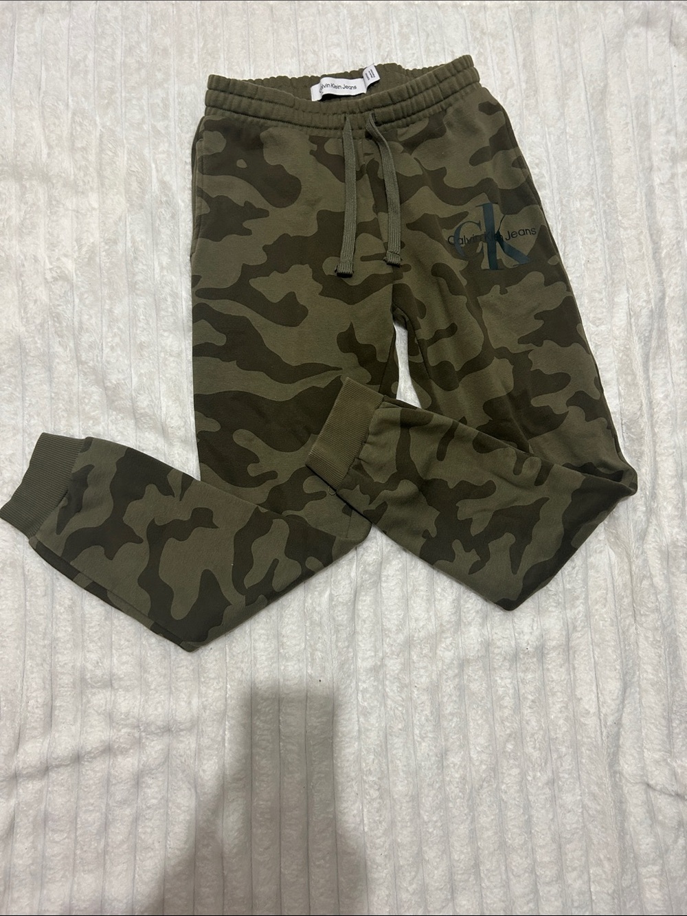 Calvin Klein Olive Camo Kids Joggers